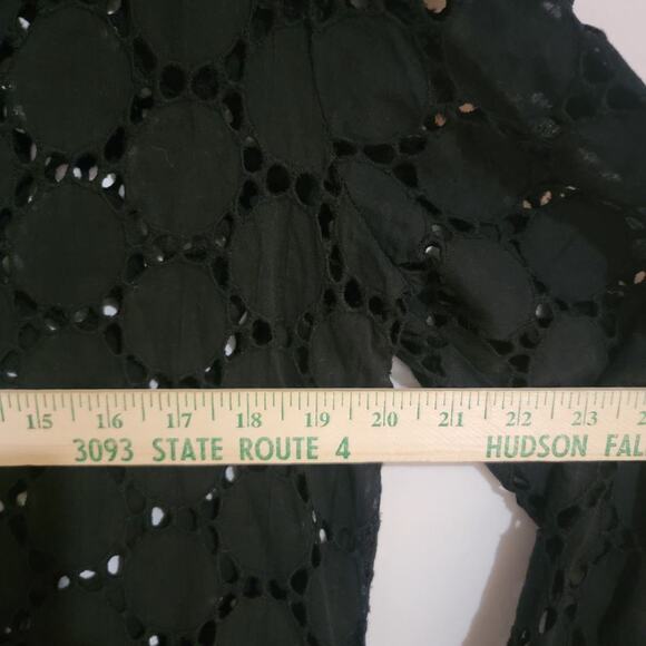 Jordan Taylor Eyelit Lace Tunic Dress Swimsuit Cover Large Boho Goth USA - Picture 7 of 9